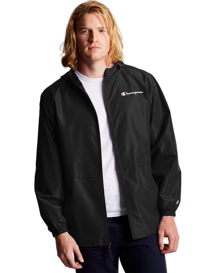 Chaqueta Champion Hombre - Full Zip Script Logo ( Negras ) 2197385-ZP